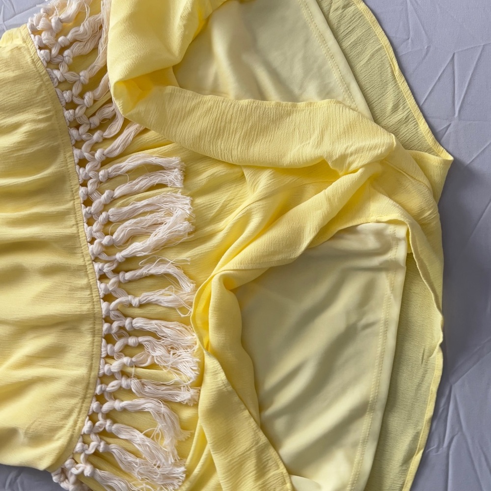 The Vanity Room Yellow Swim Cover-Up Romper - Picture 7 of 10